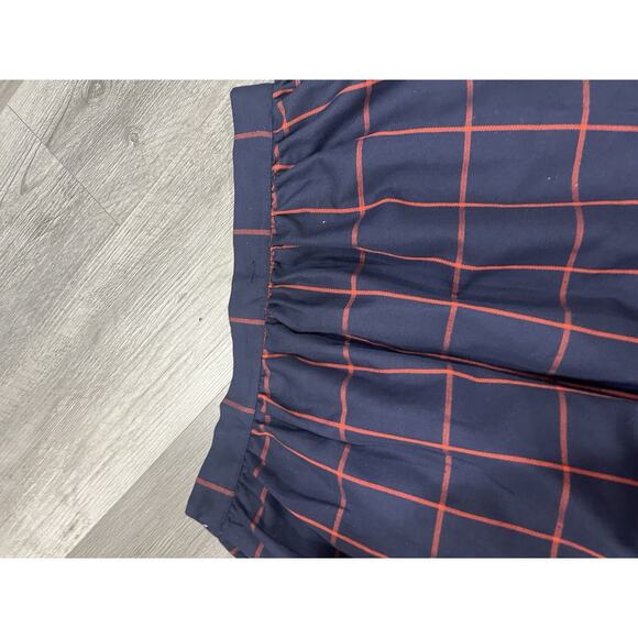 Modcloth Women Blue Plaid Lined Cotton Pocket A-Line Skirt Large - Picture 4 of 5